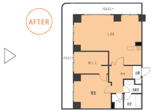 マンションリフォーム後間取り