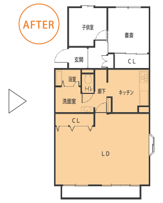 名古屋のマンションリフォーム　リフォーム後間取り