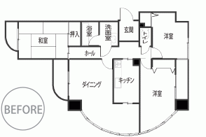 リフォーム前間取り